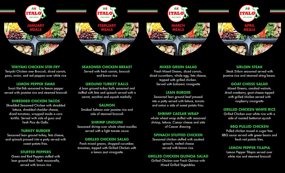 Italo AS | Meal Prep | January - April